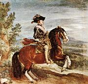 VELAZQUEZ, Diego Rodriguez de Silva y Equestrian Portrait of Philip IV kjugh oil